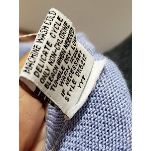 Croft & Barrow Women's Blue Acrylic Round Neck Long Sleeve Pullover Sweater XL - Picture 12 of 12